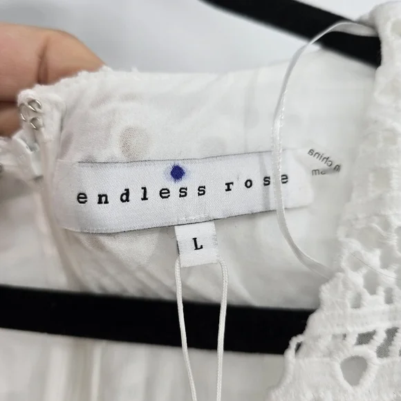 chinese dress ladies Endless Rose Women's Crochet Lace Bustier Puff Mini Dress
